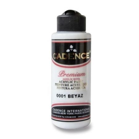 Akrylové barvy Cadence Premium 120 ml, bílá