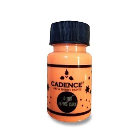 Akrylové barvy Cadence Premium 50 ml, svítící ve tmě, oranžová