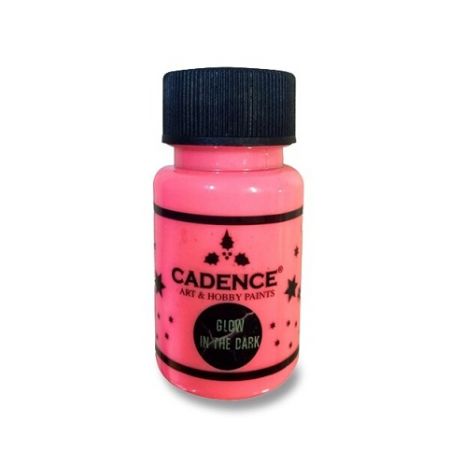 Akrylové barvy Cadence Premium 50 ml, svítící ve tmě, růžová