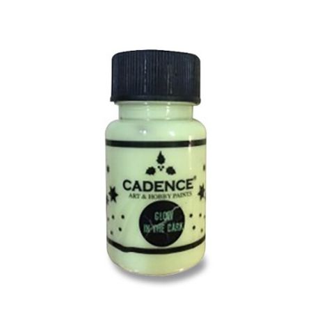 Akrylové barvy Cadence Premium 50 ml, svítící ve tmě, zelená