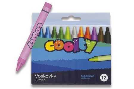 Voskové pastelky COOLTY Jumbo 12ks