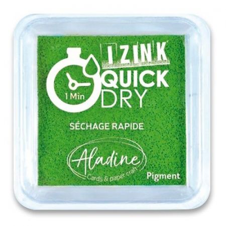 Razítkovací polštářek Aladine Izink Quick Dry - zelená