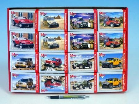 Minipuzzle Auta Jeep 54 dílků 8 druhů