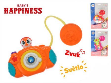 Hudební nástroj/foták 10-12cm na baterie se světlem se světlem a zvukem Baby&sbquo;s Happiness 