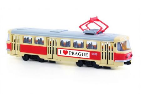 Tramvaj plastová 28cm prague