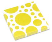 Papírové ubrousky Solid Color Dots ŽLUTÉ 33 x 33 cm, 20 ks