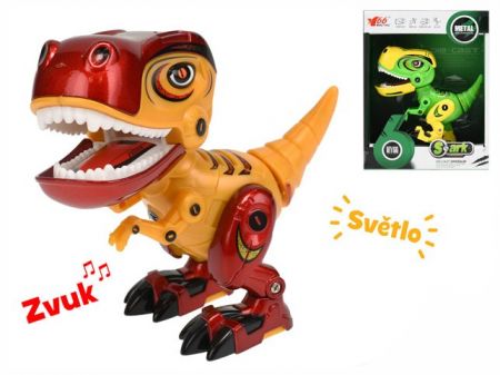 Dinosaurus 14cm kov na baterie se světlem a zvukem