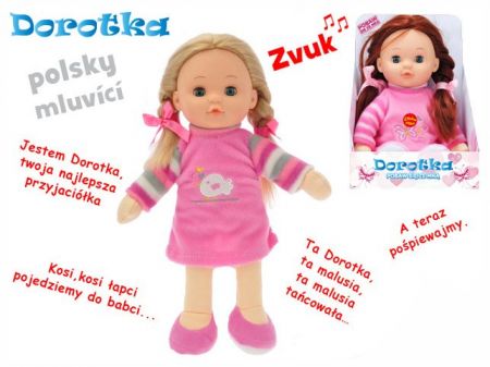 Panenka Dorotka mrkací 30cm na baterie polsky mluvící