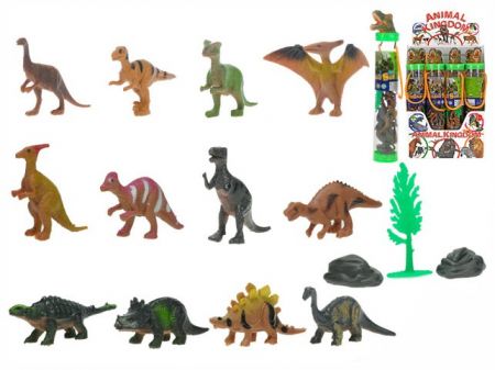 Dinosaurus 3-6cm s doplnky