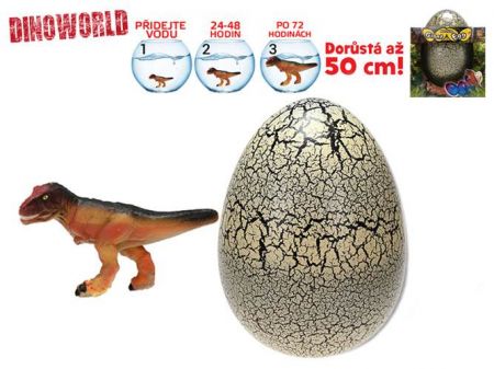 Dinosaurus líhnoucí a rostoucí v krémovém vajíčku MEGA 20cm