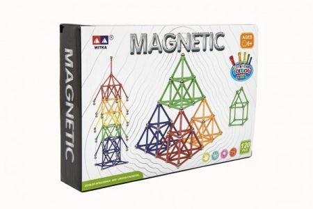 Magnetická stavebnice 120ks plast/kov