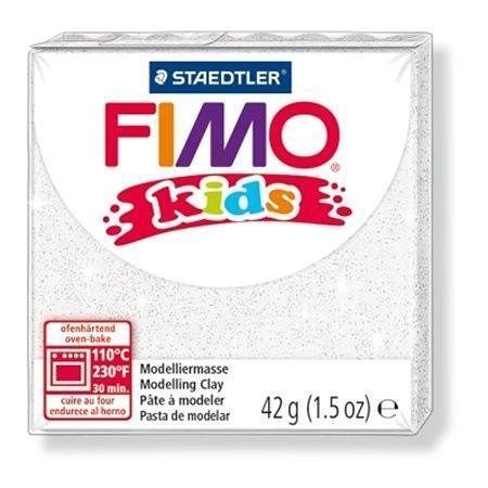 FIMO® kids 8030 42g bílá se třpytkami