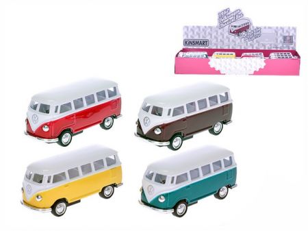 VW Classic autobus 1962 1:64 kov na zpětný chod, 4 barvy