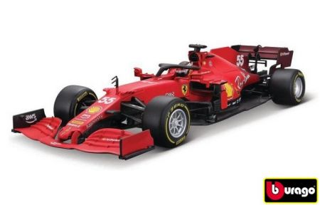 Bburago 1:43 Ferrari Racing F1 SF21 #55 (Carlos Sainz) s helmou