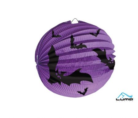 Lampion 25cm kulatý netopýr LUMA