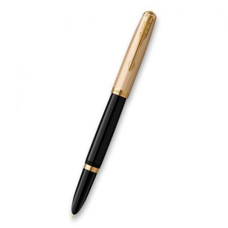 Parker 51 Deluxe Black GT 18K hrot F plnicí pero