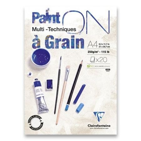 Blok Clairefontaine Paint on Grain A4, 20 listů, 250 g