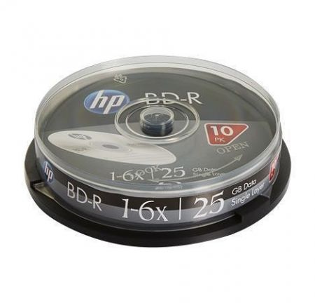 BD-R Blu-Ray, 25 GB, 6x, 10 ks, spindle, HP 69321 