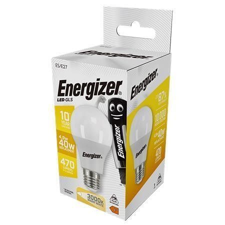 LED žárovka, E27, globe, 4,9W (40W), 470lm, 3000K, ENERGIZER