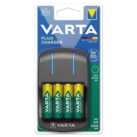 Nabíječka baterií &quot;Plug&quot; AA/AAA, 4 x 2100 mAh AA, VARTA