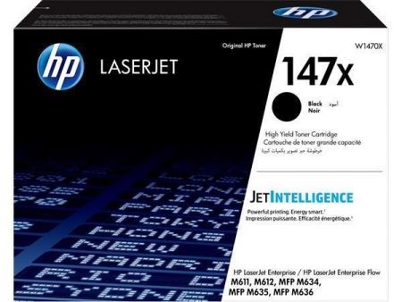 Tonerová kazeta pro tiskárny LaserJet Enterprise M611DN, M635H, 147X, černá, 2, HP W1470X