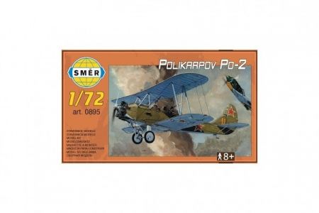 Model dvouplošníku Polikarpov Po-2 Kola v krabici 25x14,5x4,5cm