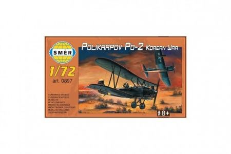 Model dvouplošníku Polikarpov Po-2 Korean War v krabici 25x14,5x4,5cm