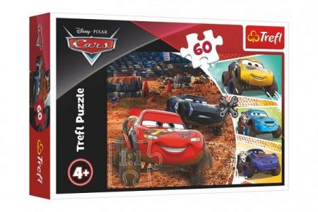 Puzzle Disney Cars 3/McQueen s přáteli 33x22cm 60 dílků v krabici 21x14x4cm