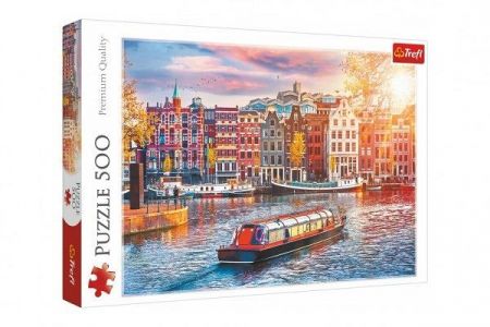 Puzzle Amsterdam, Nizozemí 500 dílků 48x34cm v krabici 39,5x27x4,5cm