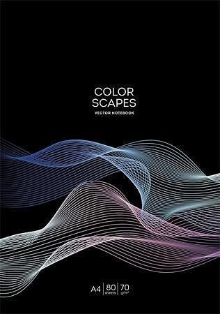 Sešit &quot;Color Scapes&quot;, mix motivů, linkovaný, A4, 40 listů, SHKOLYARYK