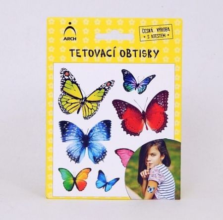 Dětské tetovací obtisky - motýlci 01