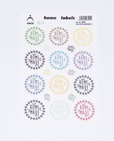 Domácí etikety &quot;home labels&quot; - Home made barevné