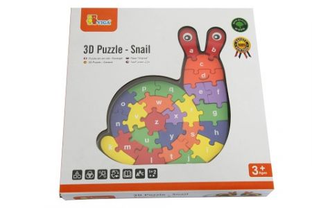 3D Puzzle - Šnek s písmenky