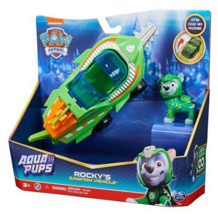 PAW PATROL AQUA VOZIDLA S FIGURKOU ROCKY