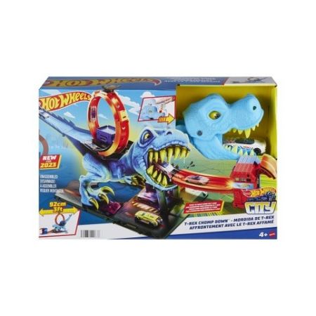 Hot Wheels CITY SMYČKA SE ŽRAVÝM T-REXEM