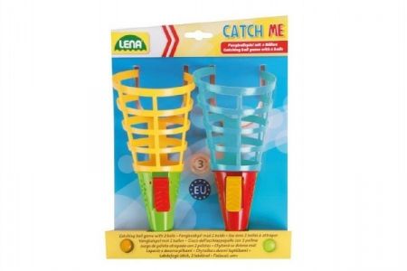 Catch ball 2 hry se 2 míčky plast 19cm na kartě