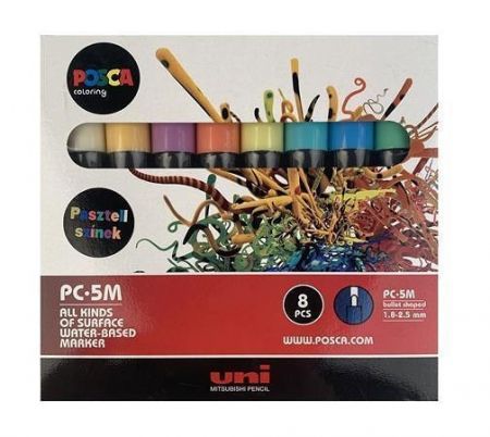 Akrylové popisovače &quot;Posca PC-5M&quot;, pastelové, 1,8-2,5 mm, UNI