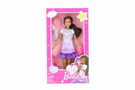 Barbie Moje první Barbie panenka - černovláska s pudlíkem HLL20