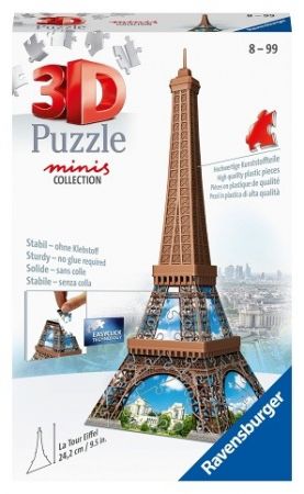 Puzzle 3D Mini budova - Eiffelova věž - položka 54 dílků