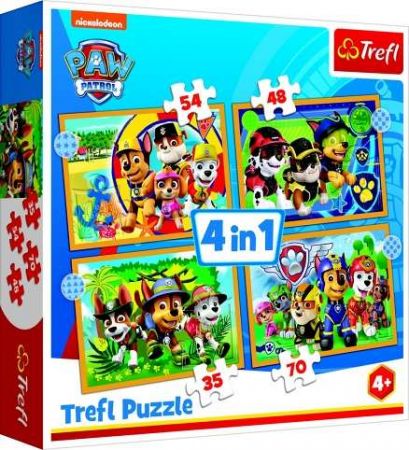 Puzzle 4v1 Tlapková patrola