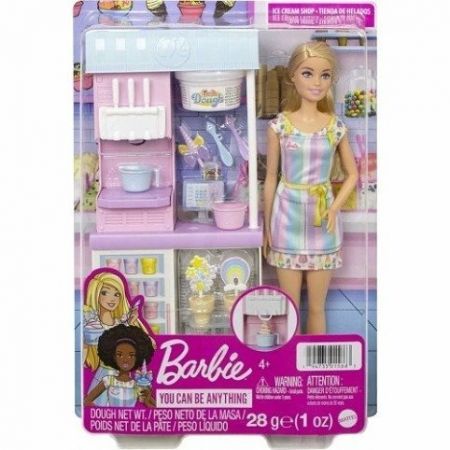 Barbie herní set prodavačka zmrzliny blondýnka