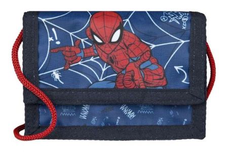 Peněženka na suchý zip se šňůrkou Spiderman