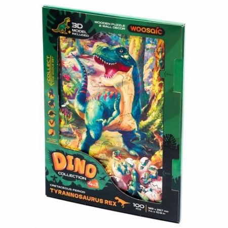 Dřevěné puzzle Unidragon Woosaic dinosaurus - Tyrannosaurus