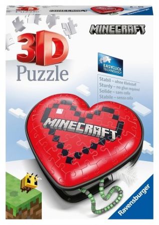 Puzzle 3D Srdce Minecraft 54 dílků