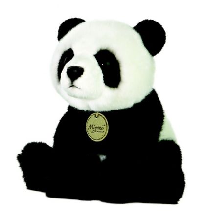 Plyšová MiYoni panda sedící 25 cm