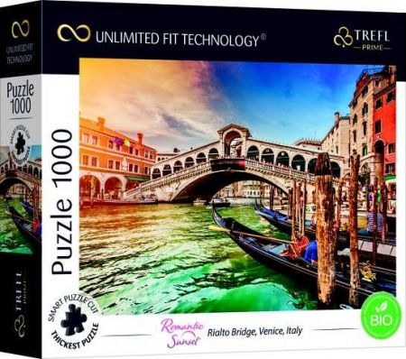 Puzzle prémiové Romantická západ slunce most Rialto Banátky