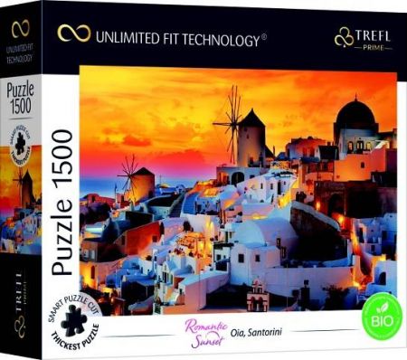 Puzzle prémiové Západ slunce Santorini 1500 dílků