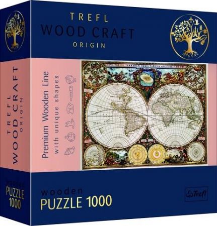 Puzzle dřevěné Starověká mapa světa 1000 dílků