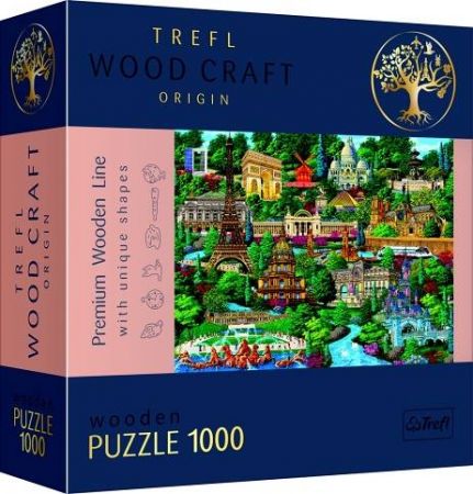 Puzzle dřevěné Slavná místa Francie 1000 dílků