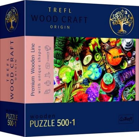 Puzzle dřevěné Barevné koktejly 501 dílků